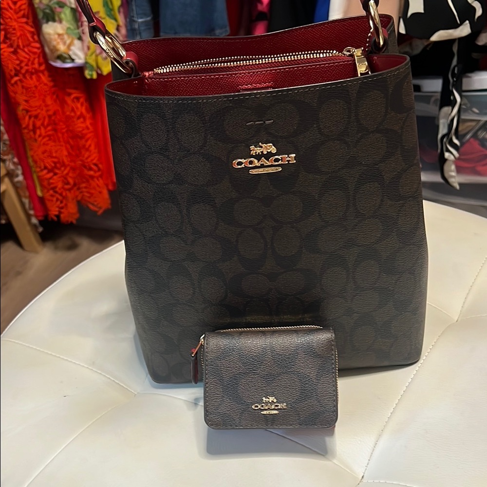 Coach Brown Signature Tote Bag
